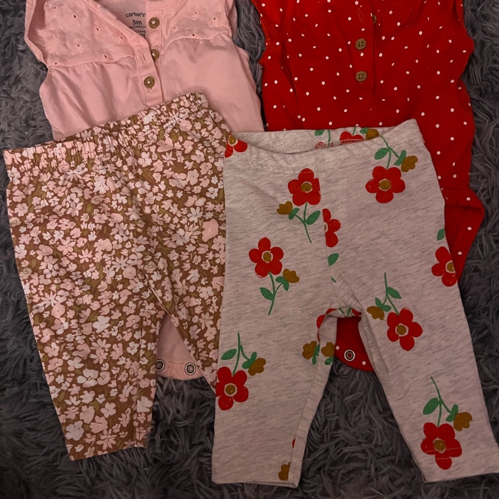 Carter's Pink and Red Kids Matching Set